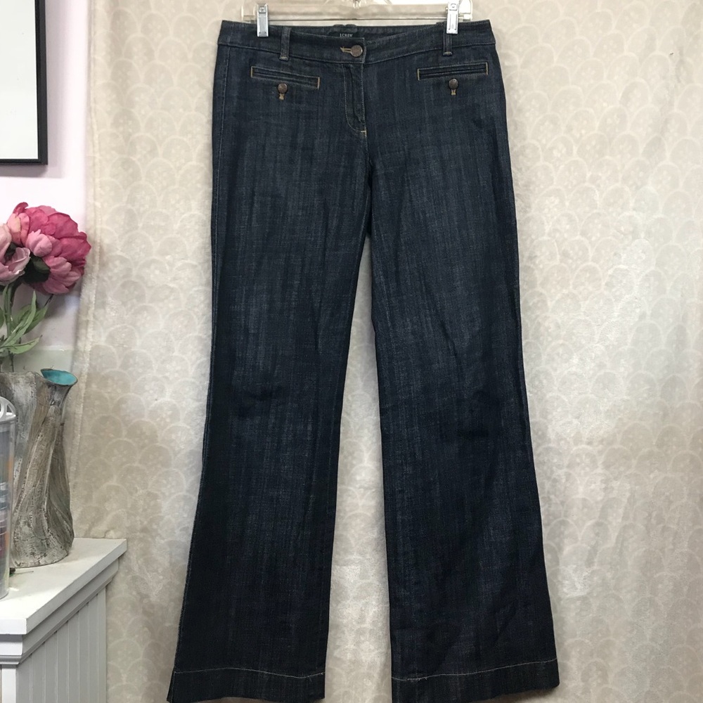 J Crew City Fit Jeans EUC Size 6 dark wash